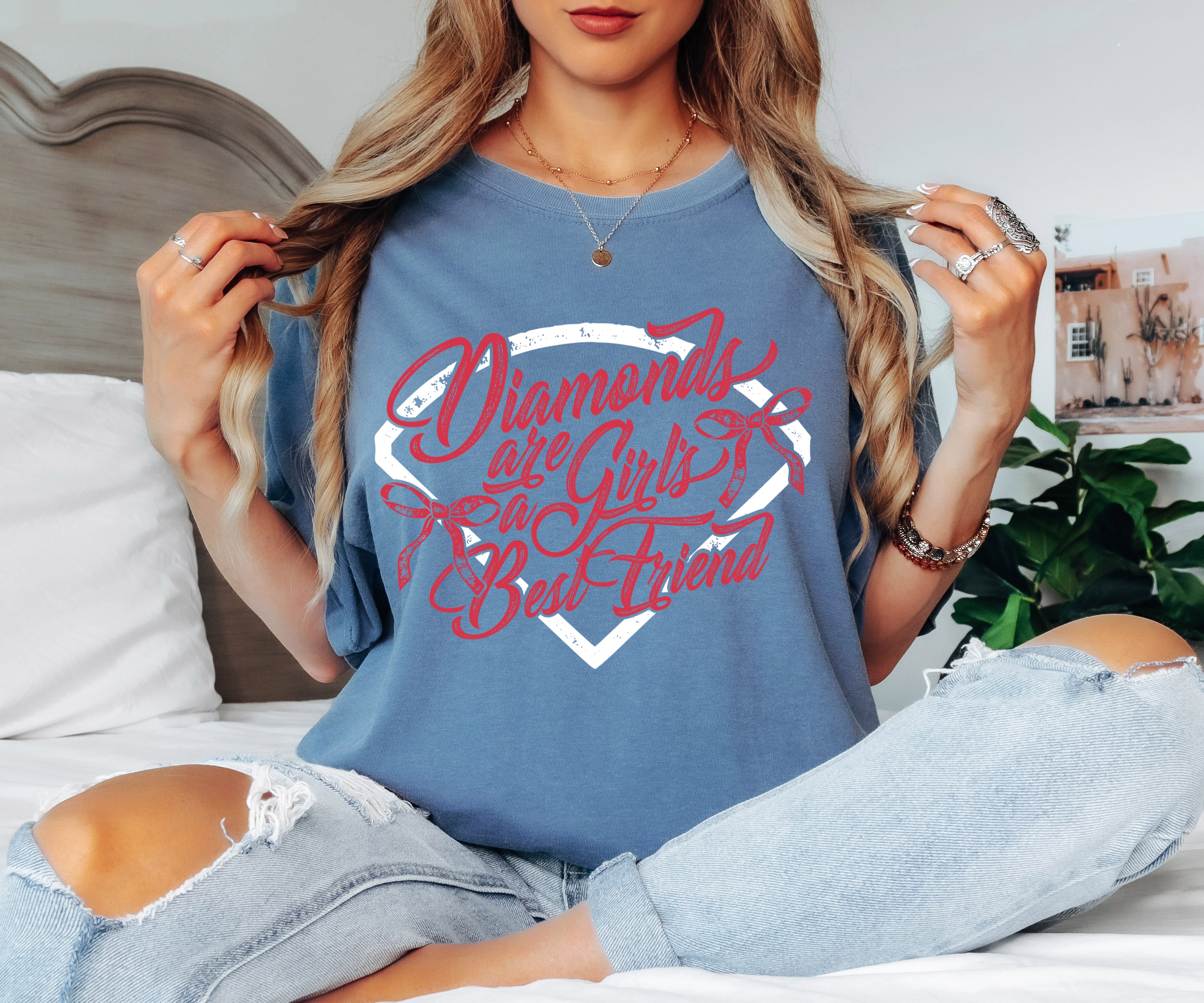 Diamonds are a girls best friend tshirt