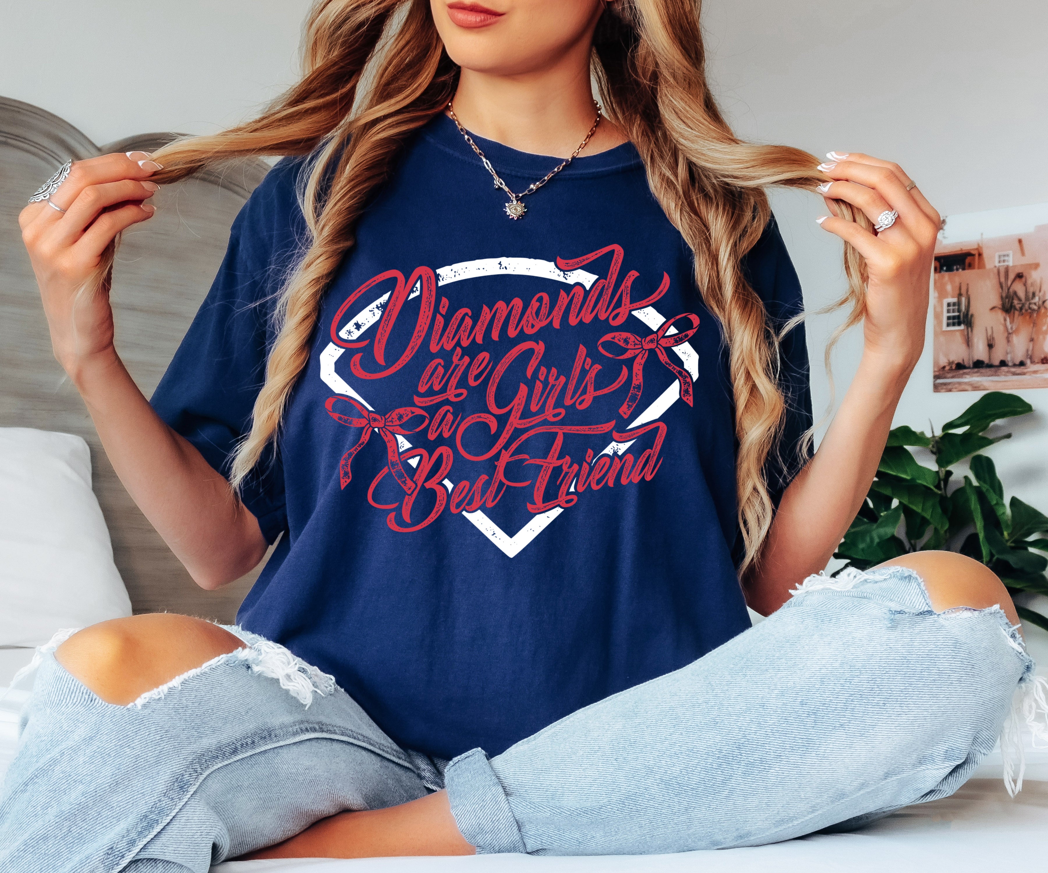 Diamonds are a girls best friend tshirt