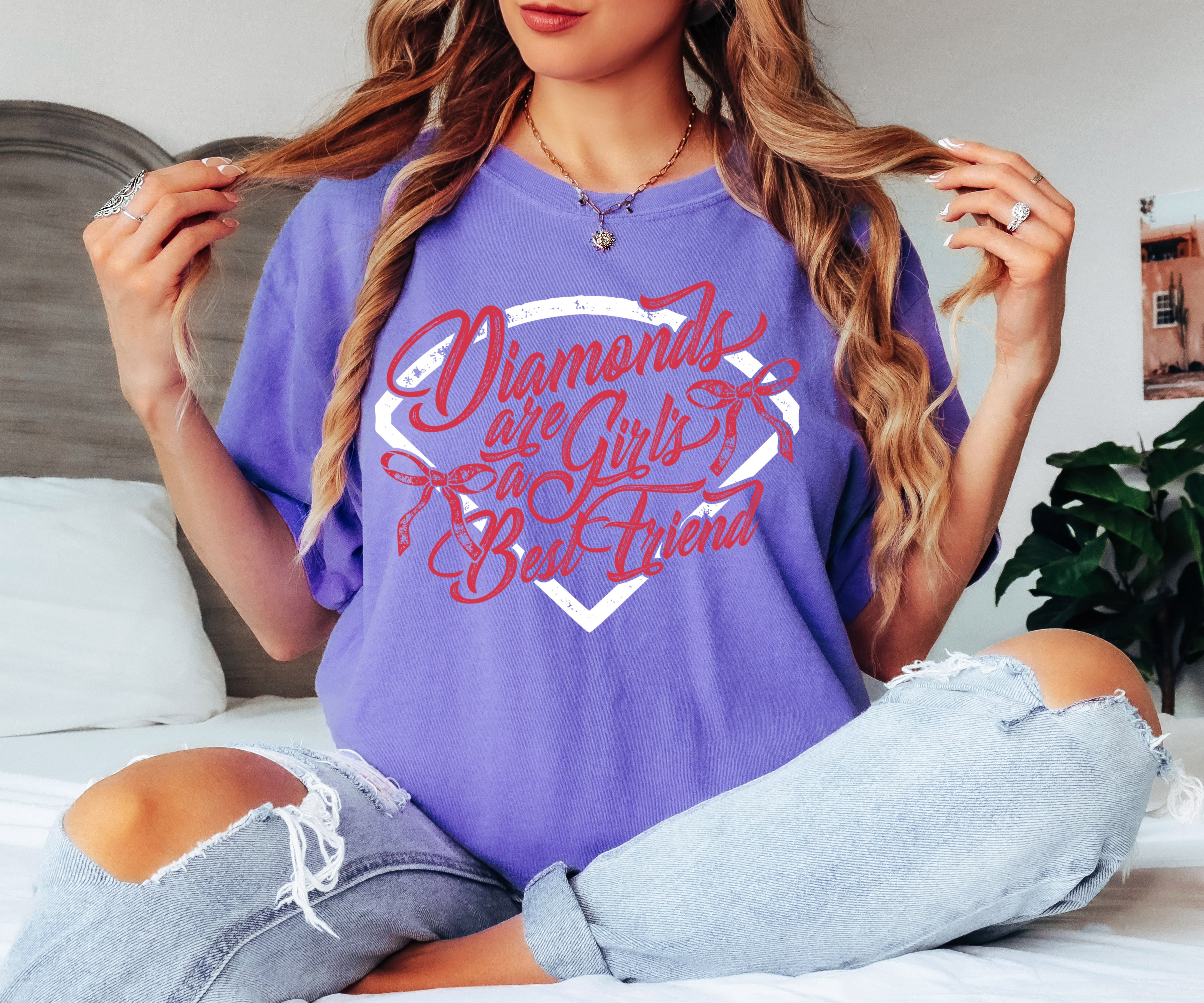 Diamonds are a girls best friend tshirt