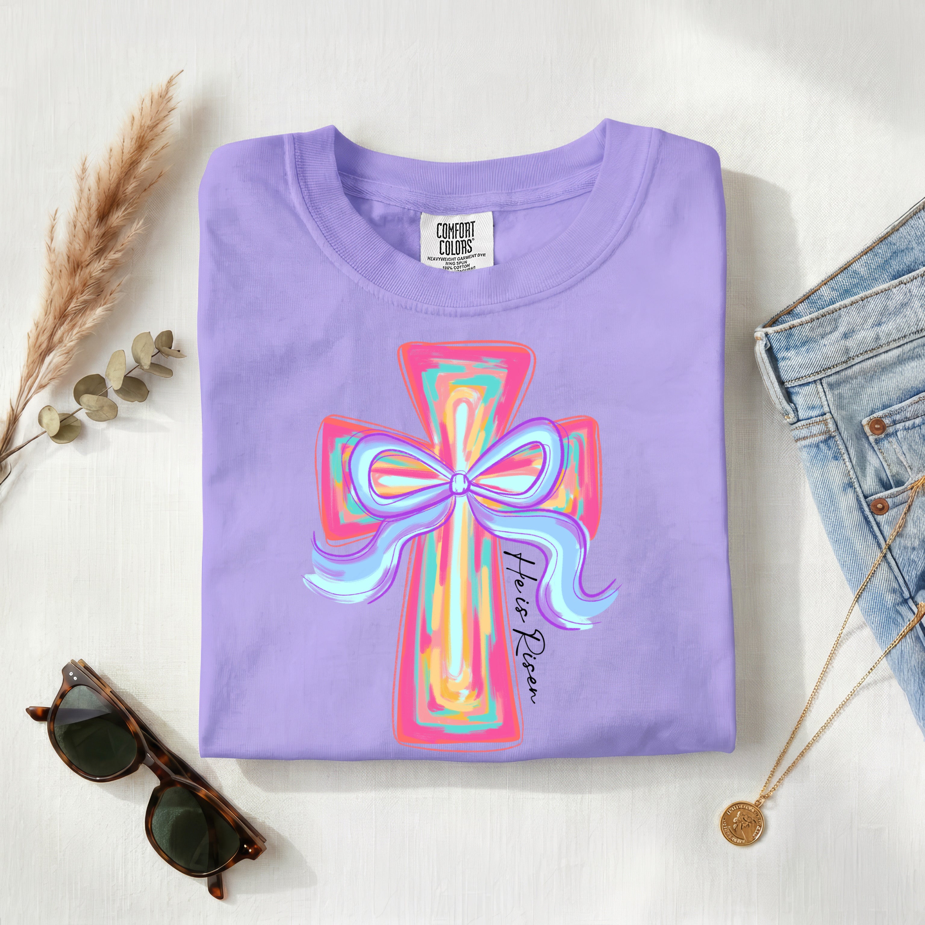He is Risen Cross T shirt
