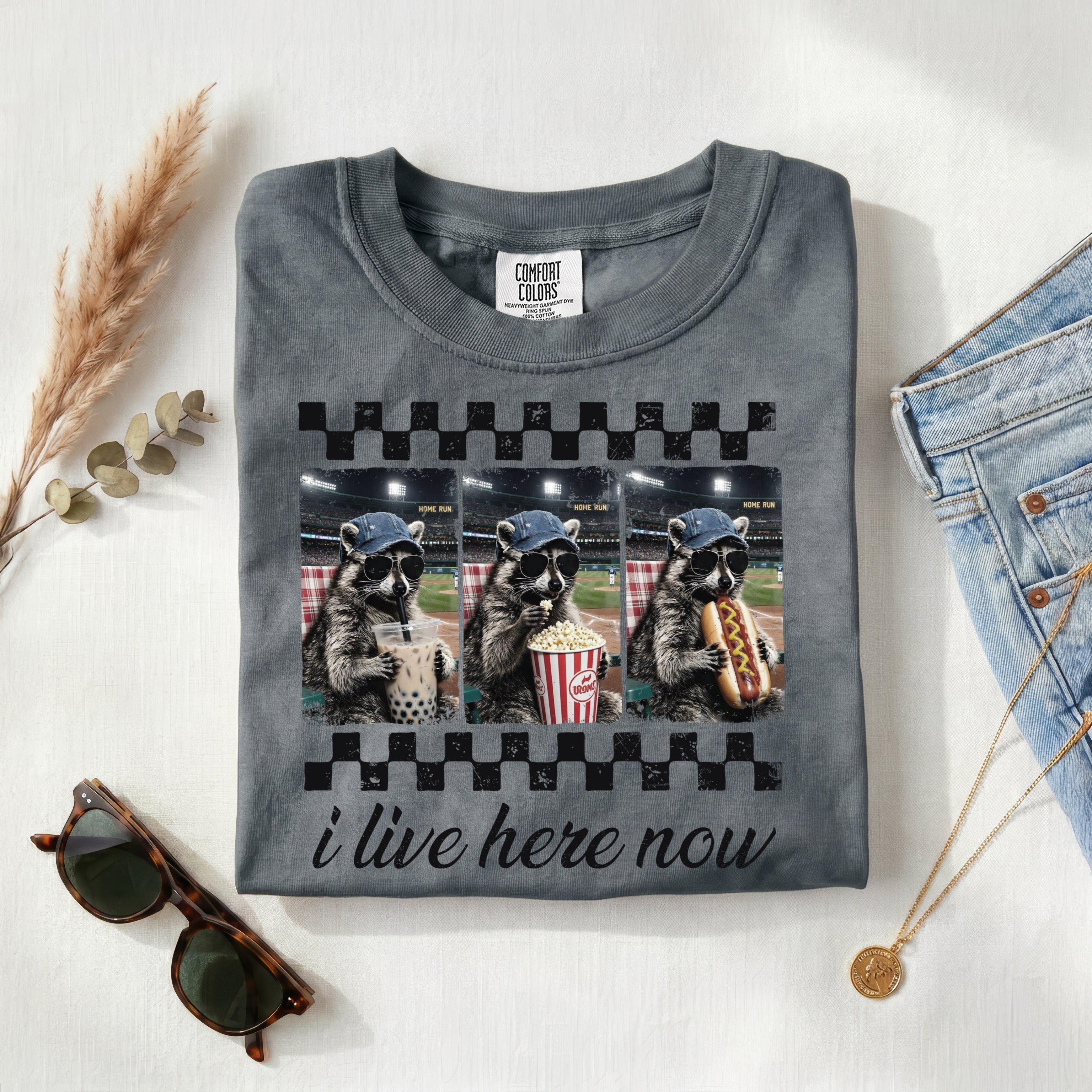 I live here now ballfield T Shirt