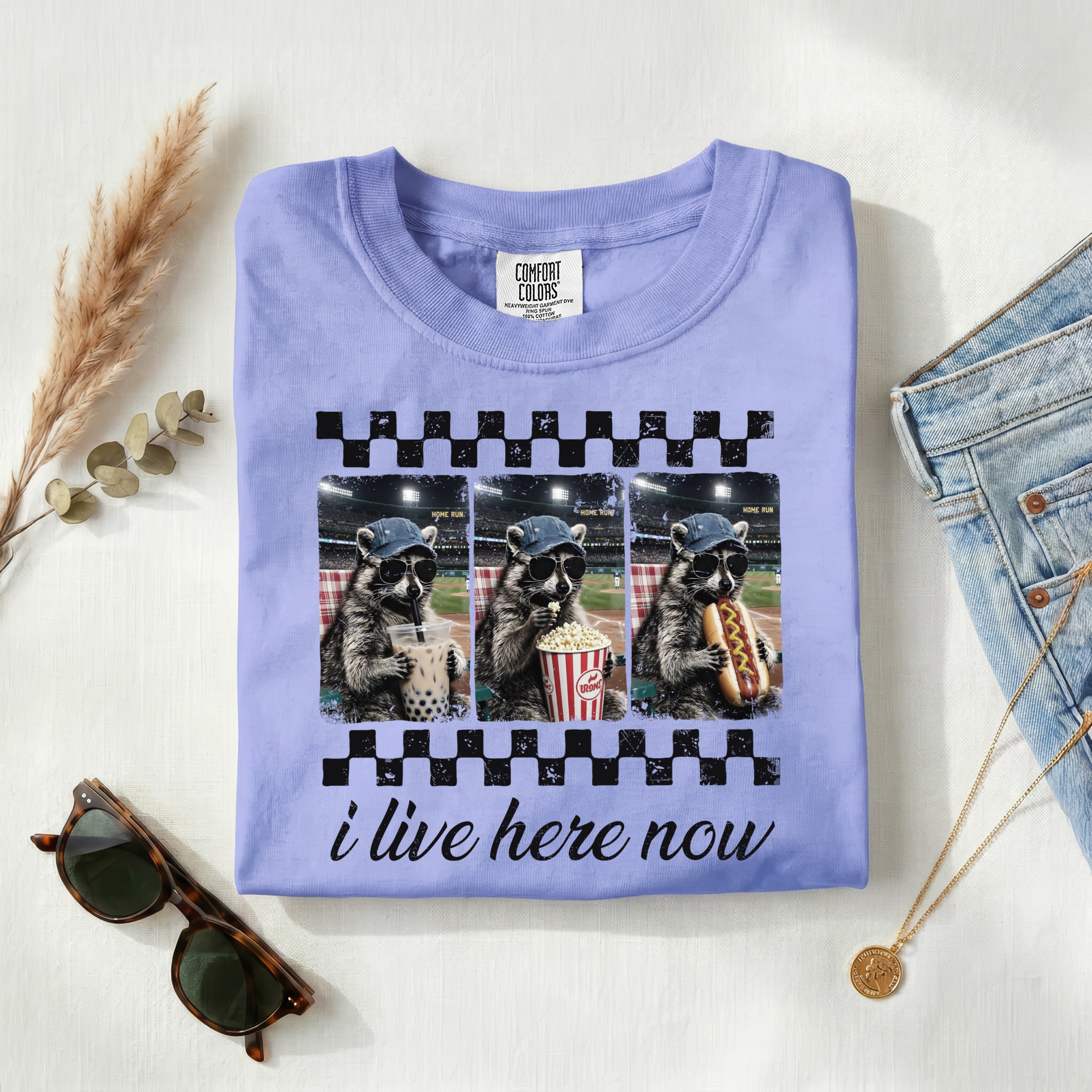 I live here now ballfield T Shirt