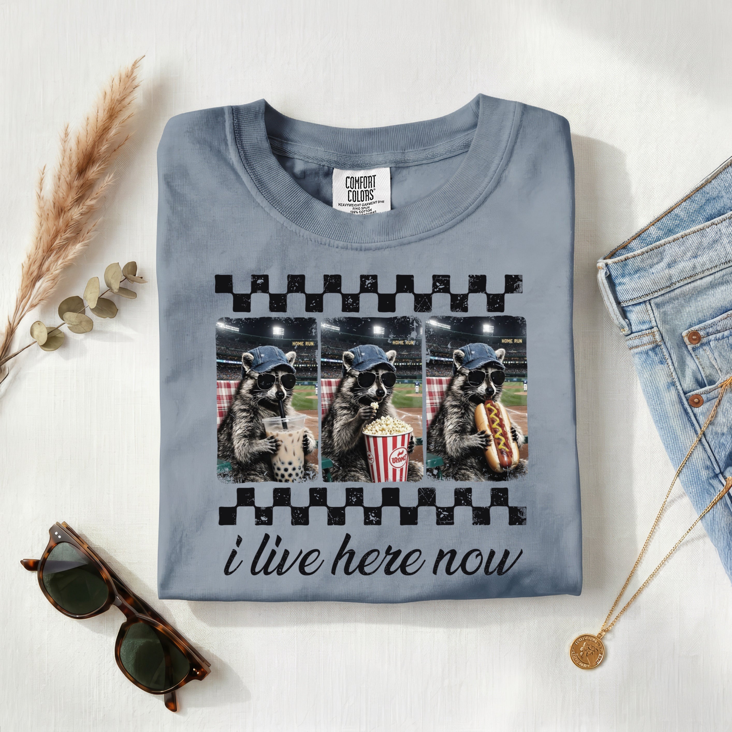 I live here now ballfield T Shirt